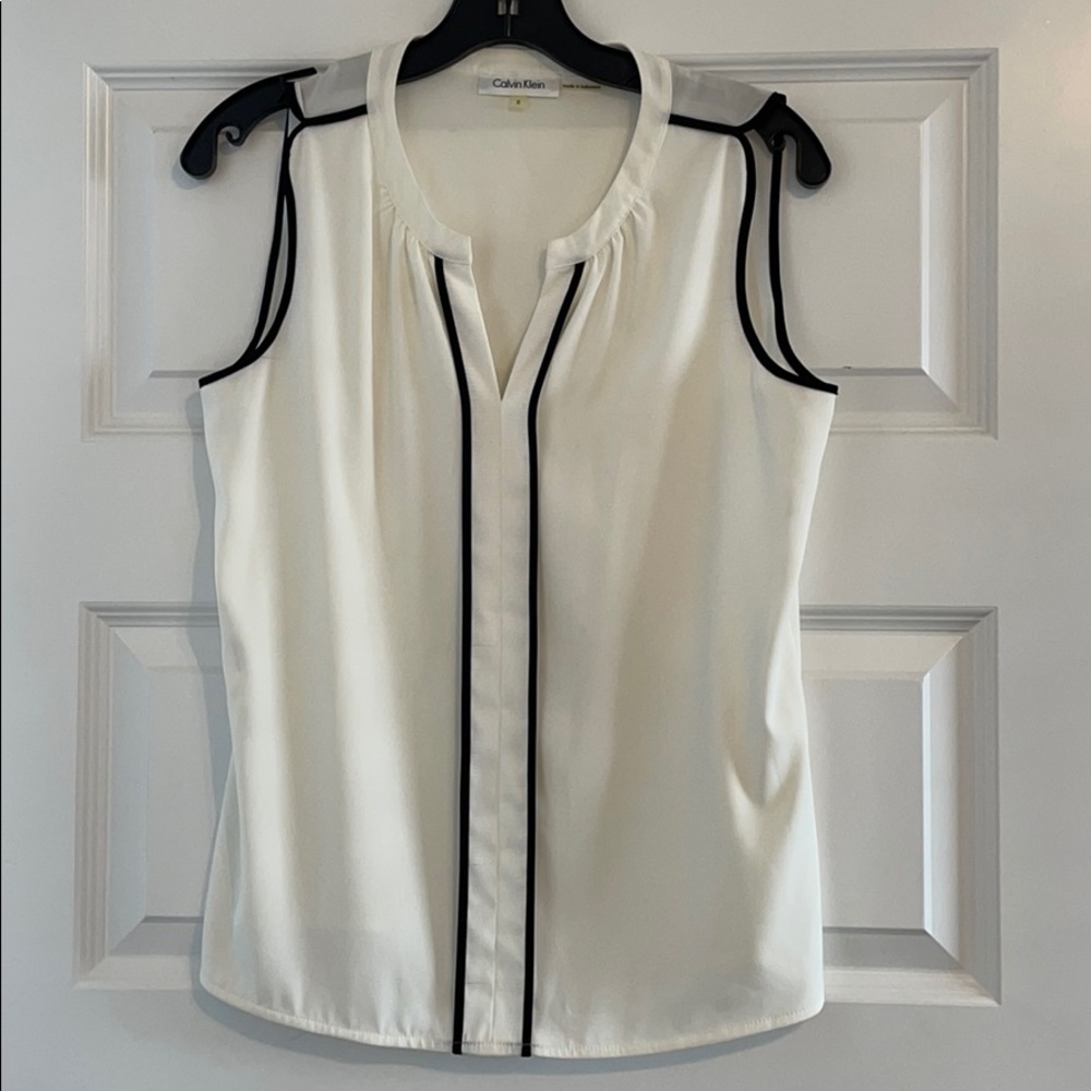 Black and white Calvin Klein blouse